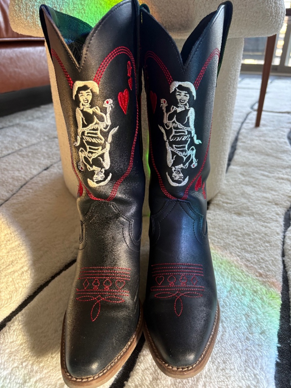 Dingo Black Playing Card Boots